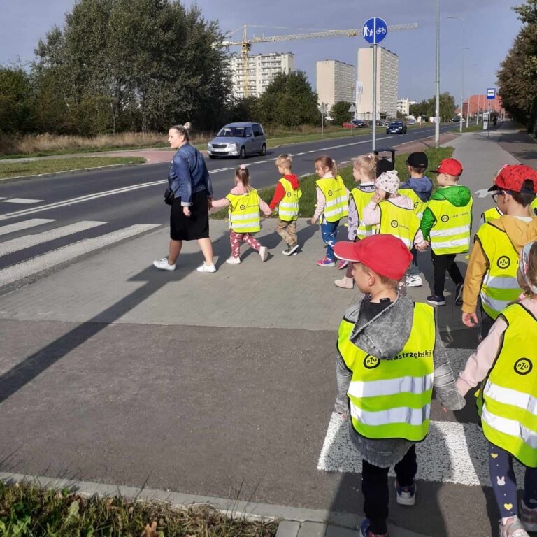 Wycieczka ,,Smerfów na pobliskie skrzyżowanie
