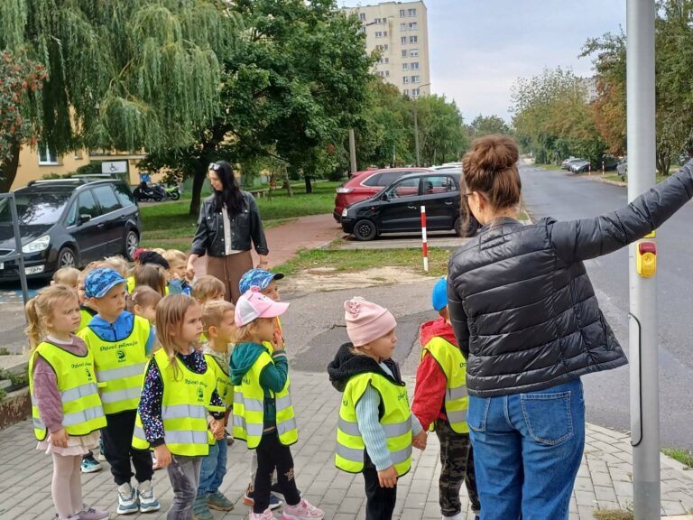 Wycieczka ,,Smerfów” na skrzyżowanie.